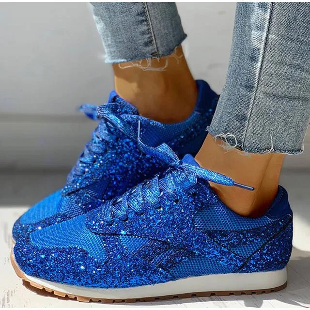 Mirella Glitter Sneakers | Hippe damessschoenen voor de feestdagen