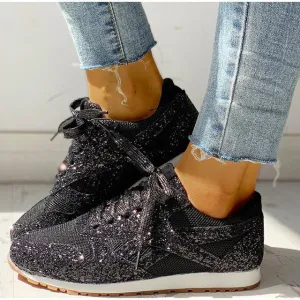 Mirella Glitter Sneakers | Hippe damessschoenen voor de feestdagen