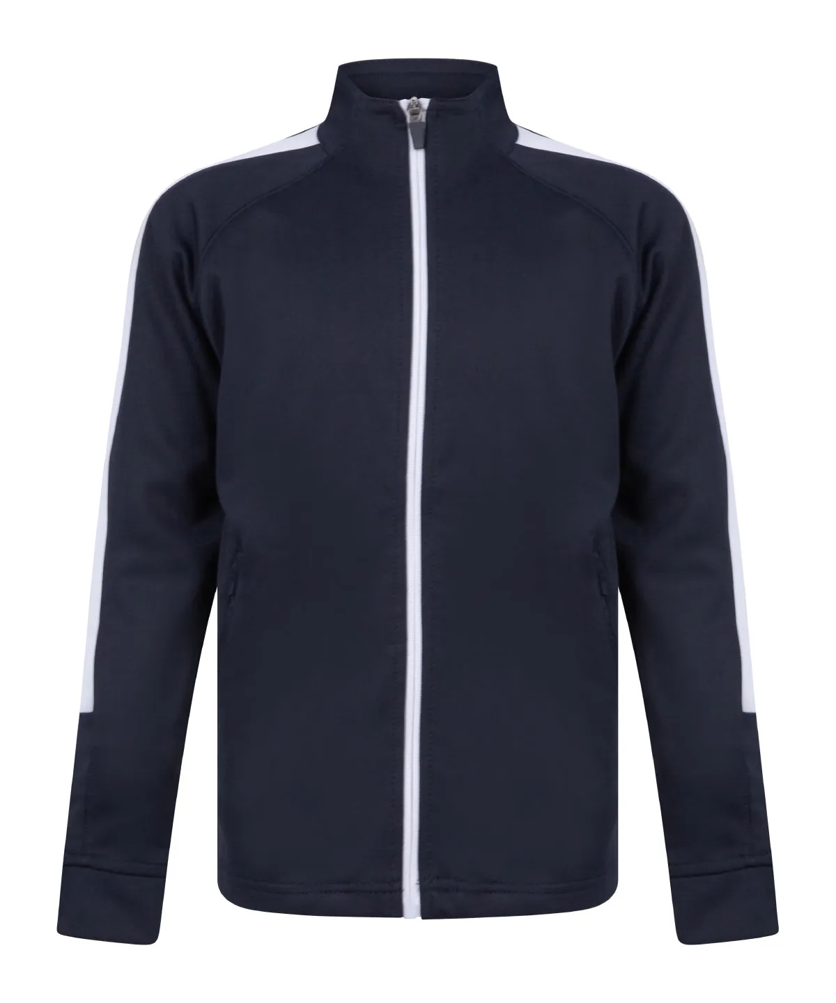 Navy/White - Kids knitted tracksuit top