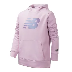 New Balance Girls Oxygen Pink Graphic Hoodie