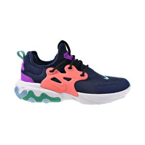 Nike React Presto Big Kid's Shoes Midnight Navy-Vivid Purple-Kinetic Green