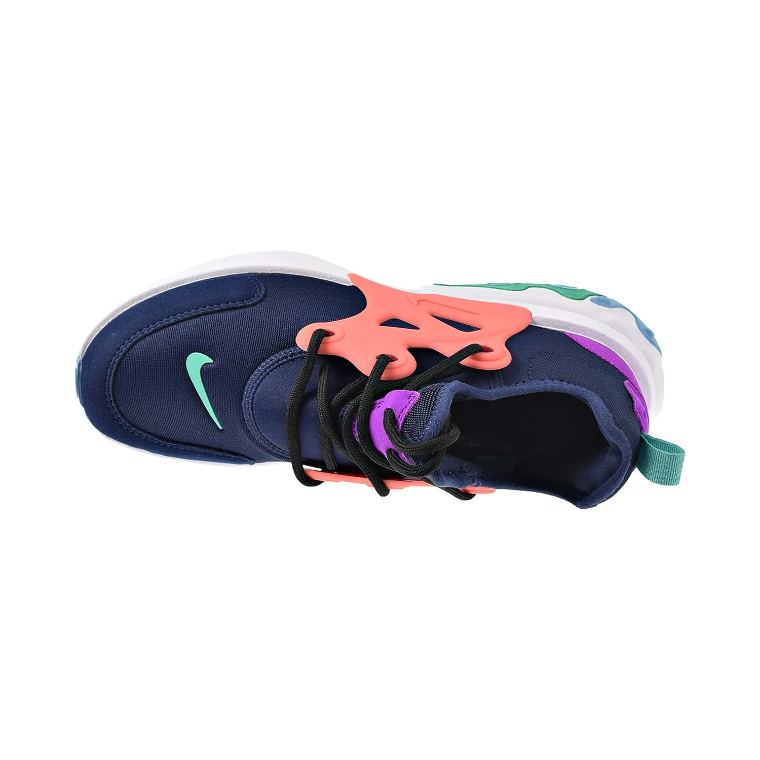 Nike React Presto Big Kid's Shoes Midnight Navy-Vivid Purple-Kinetic Green