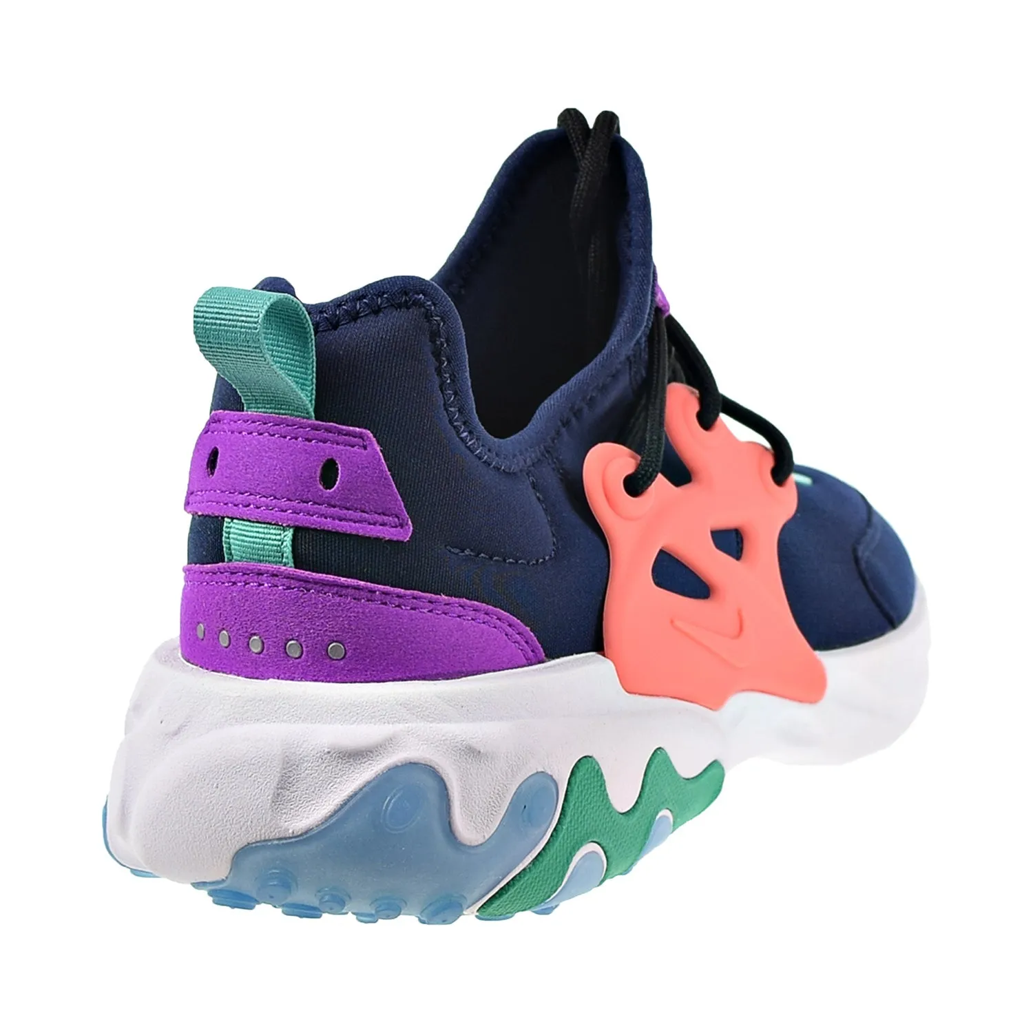Nike React Presto Big Kid's Shoes Midnight Navy-Vivid Purple-Kinetic Green