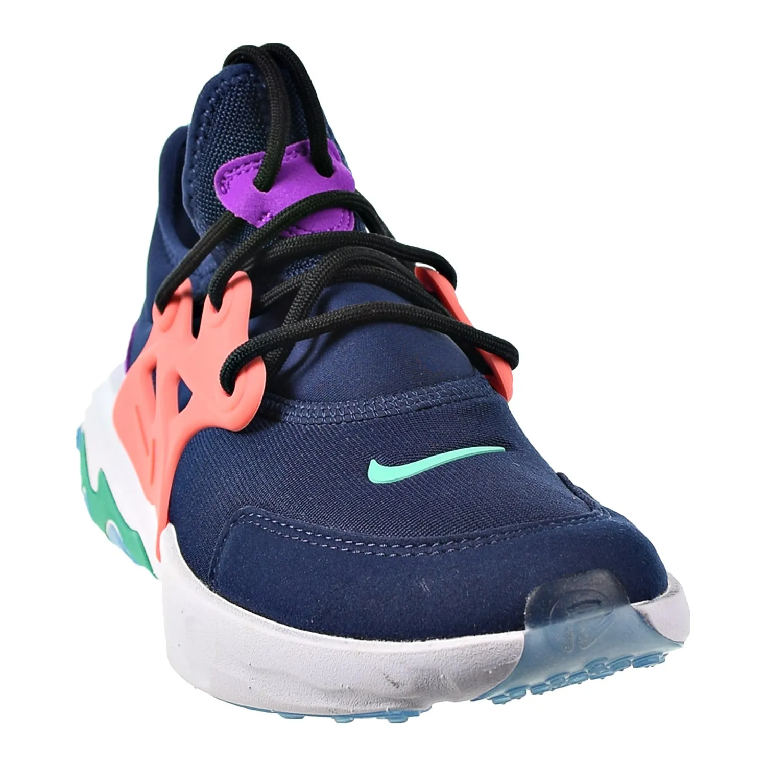 Nike React Presto Big Kid's Shoes Midnight Navy-Vivid Purple-Kinetic Green