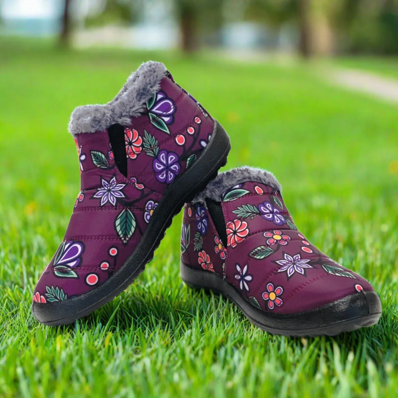 Ojibwe Florals Slip Ons (Shoes)