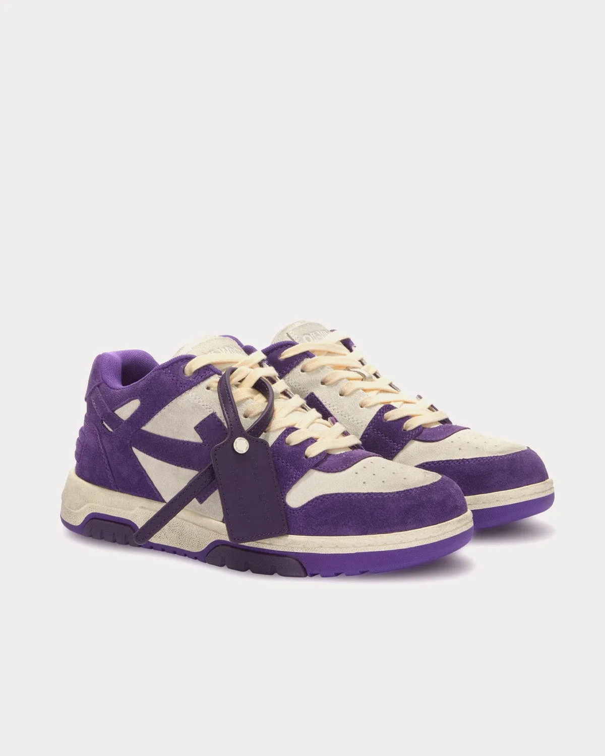 Out Of Office Vintage Suede White / Purple Low Top Sneakers