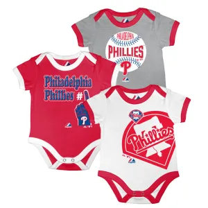 Phillies Bases Loaded Bodysuit Trio