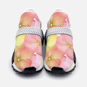 Pink and yellow flower Unisex Lightweight Custom shoes
