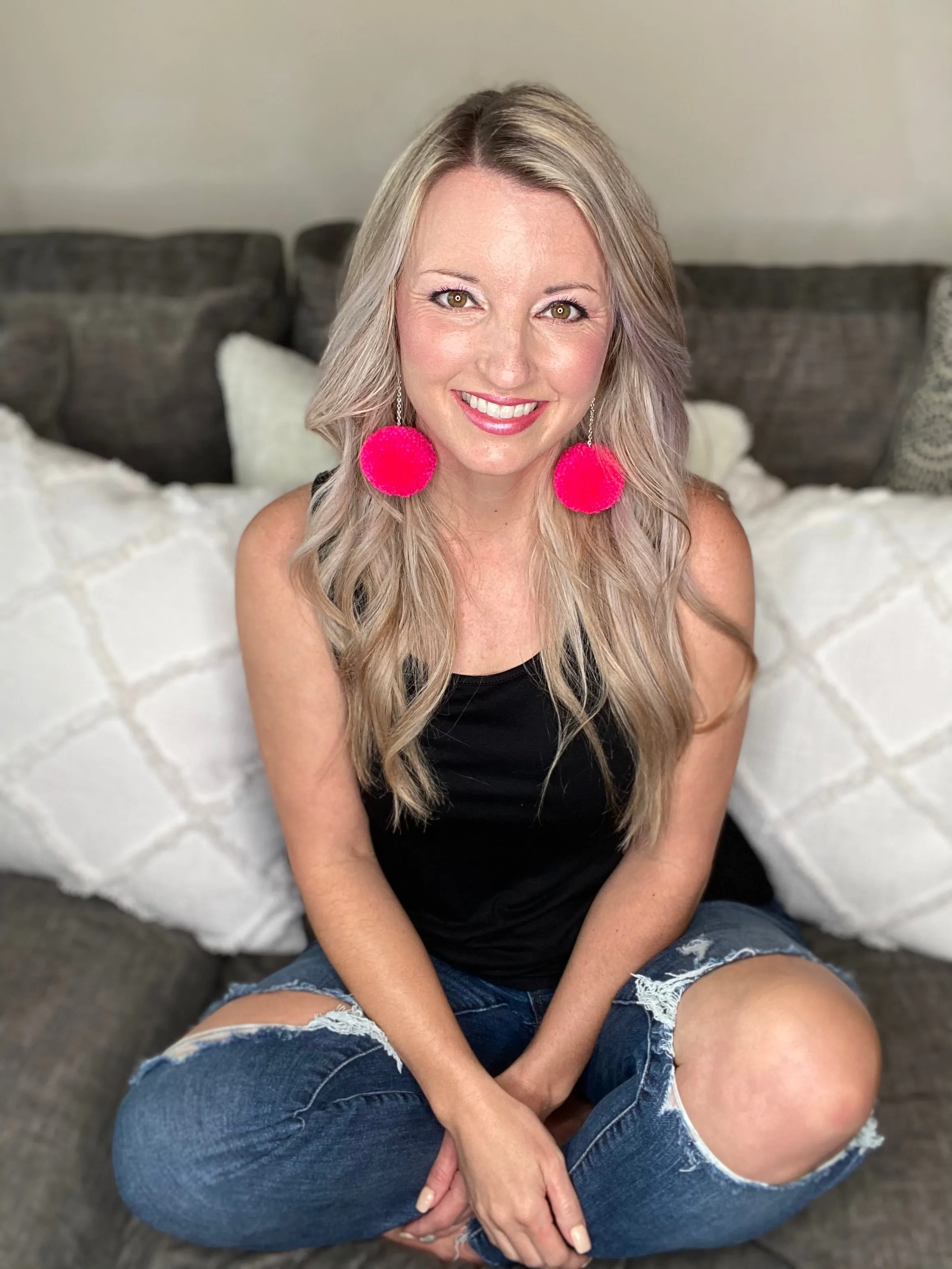 Pom Earrings- 3 colors!