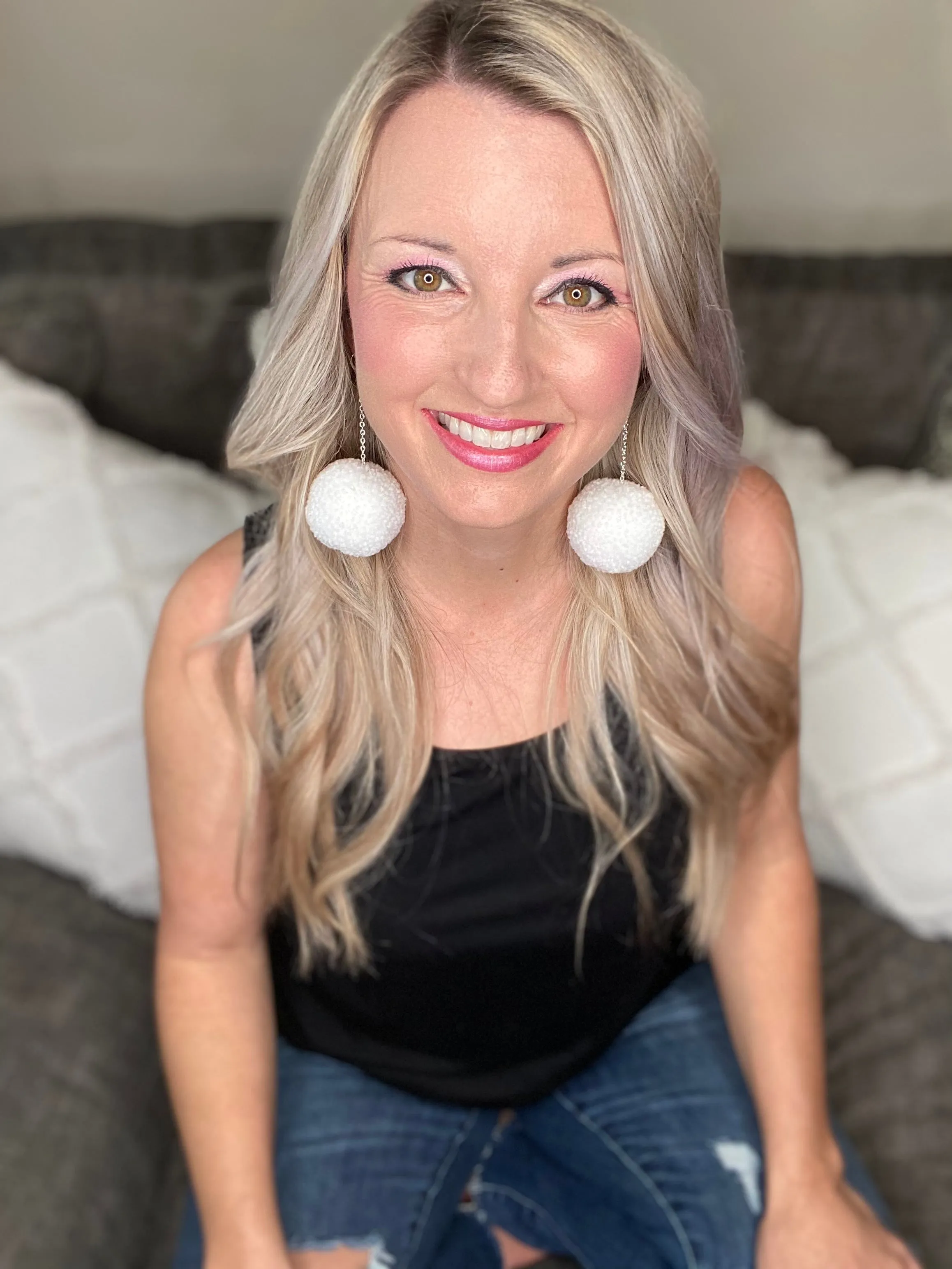 Pom Earrings- 3 colors!