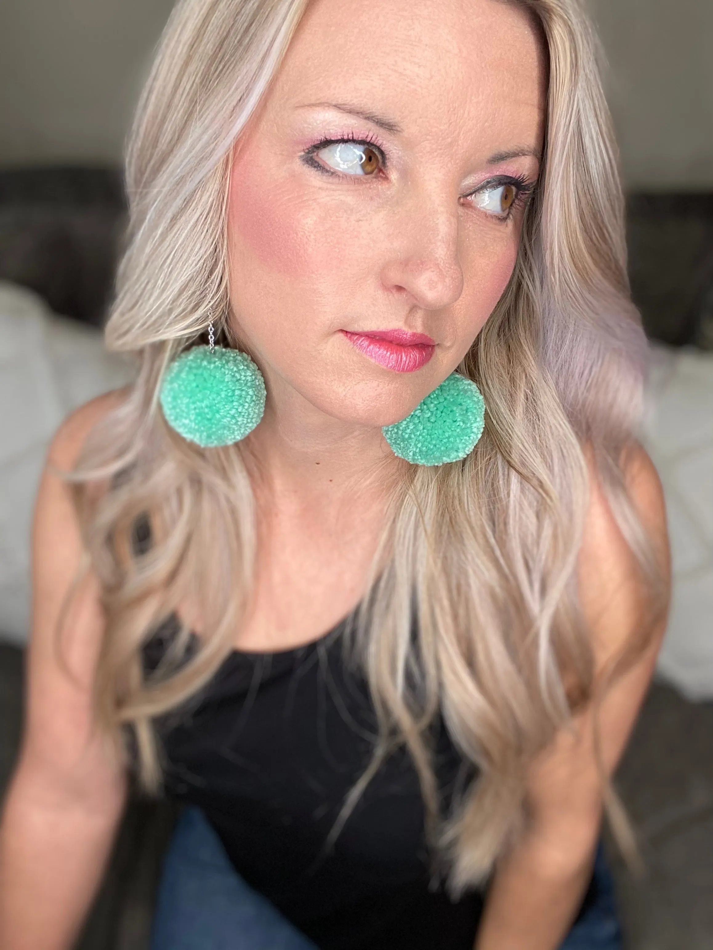Pom Earrings- 3 colors!