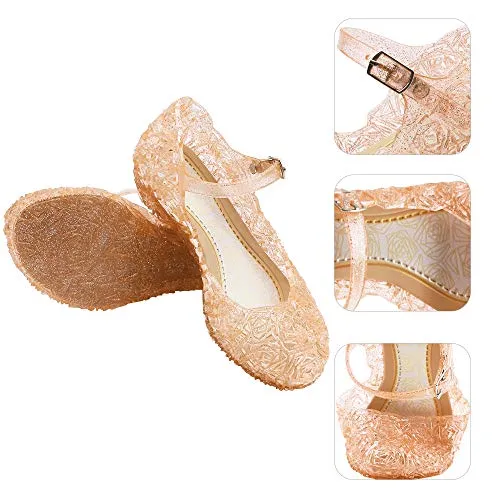 Princess Girls Sandals Jelly Shoes (Gold)