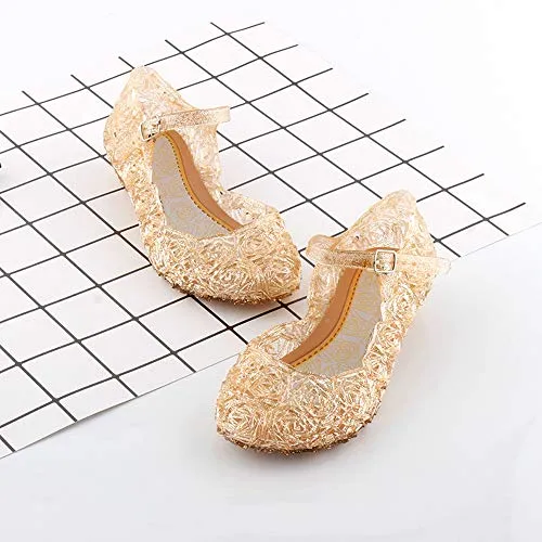 Princess Girls Sandals Jelly Shoes (Gold)