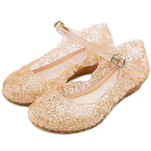 Princess Girls Sandals Jelly Shoes (Gold)