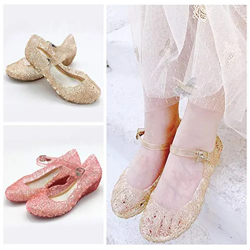 Princess Girls Sandals Jelly Shoes (Gold)