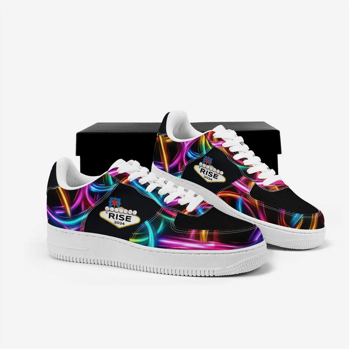 RISE Neons with WHBK SF_F8 Low Top Unisex Sneaker
