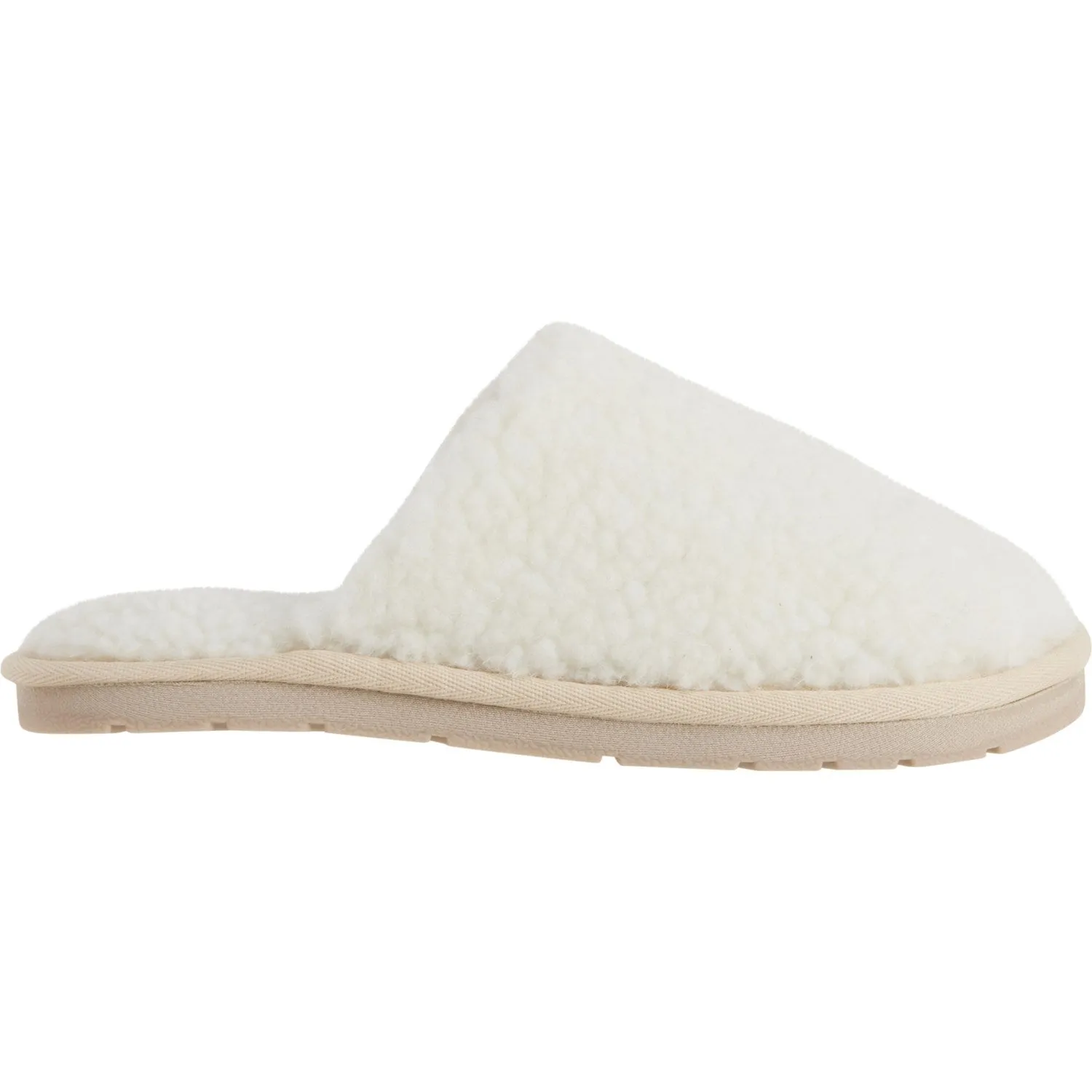RJ FUZZIES Women's Curly Wool Cozy Scuff Slide-On Slippers