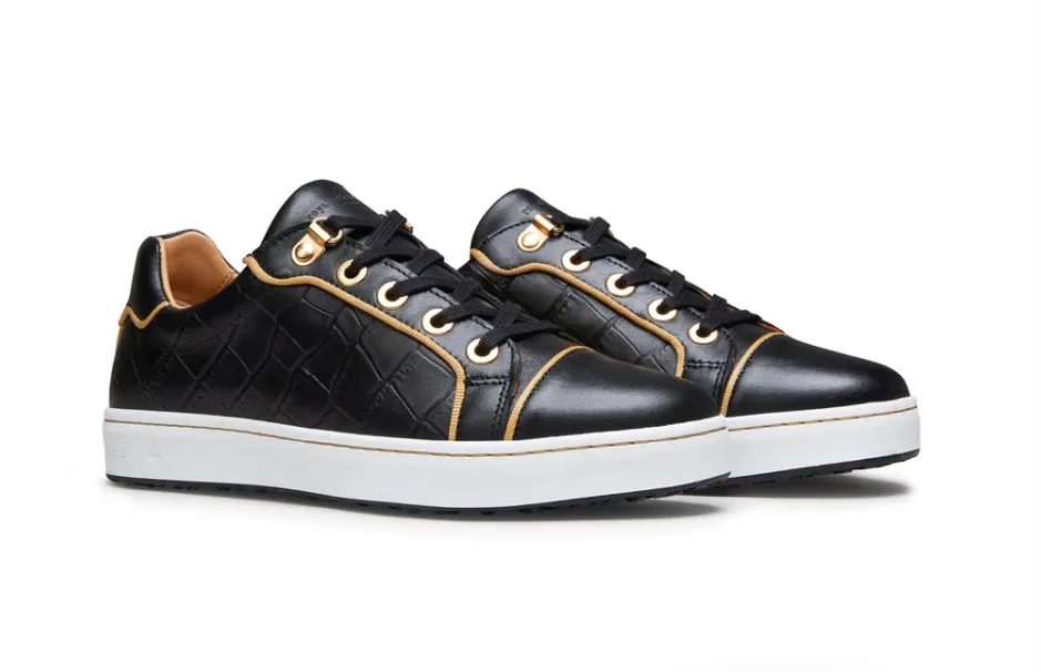 Royal Albartross Buckingham Shoe in Black/Gold
