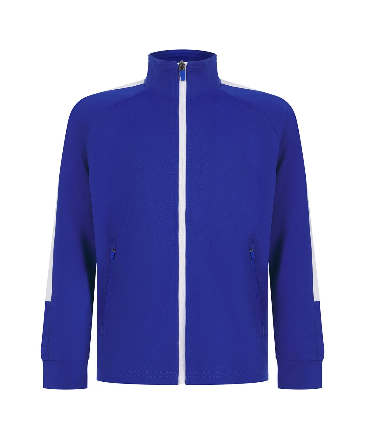 Royal/White - Kids knitted tracksuit top