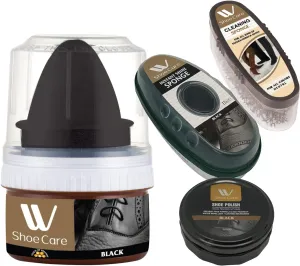 Shoe Shine kit Black, Pack of 4 | WBM SHOE CARE