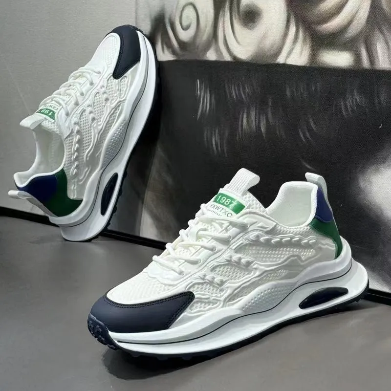 Shoes Lightweight  White Laceup Sneakers