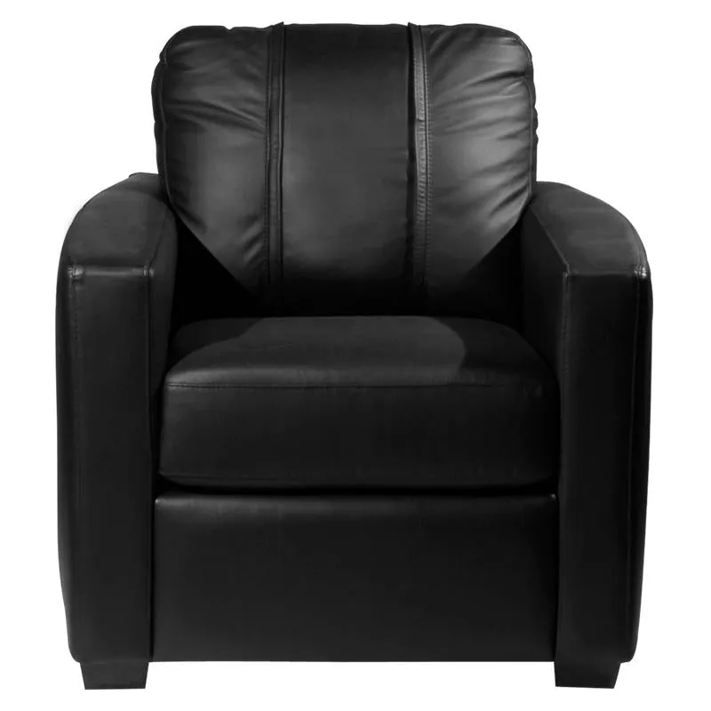 Silver Club Chair with Figure Skater Catch Foot Logo Panel