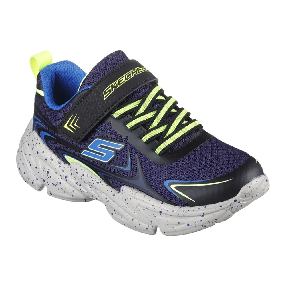 Skechers Lifestyle Sports Lifestyle Shoes For Kids, Navy & Lime