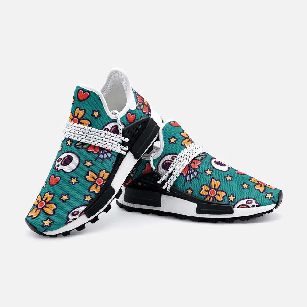 Skull and Heart Unisex Lightweight Custom shoes