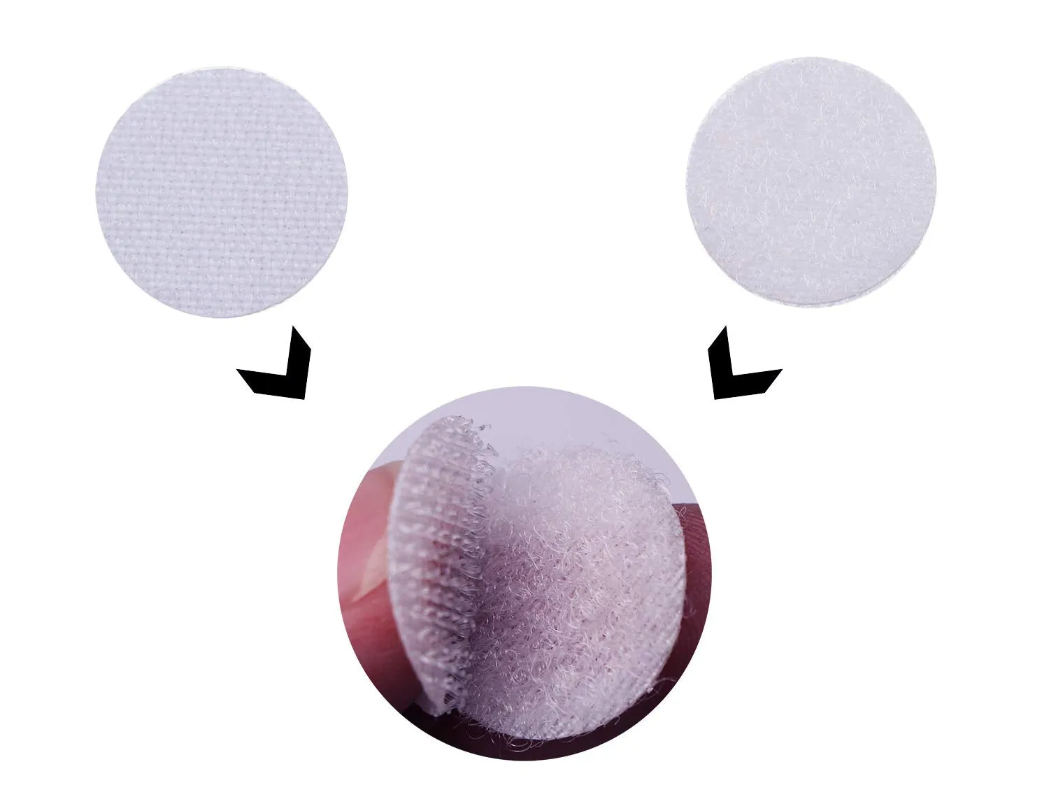 Small Hook and Loop Dots Self Adhesive Stickers Round Coins