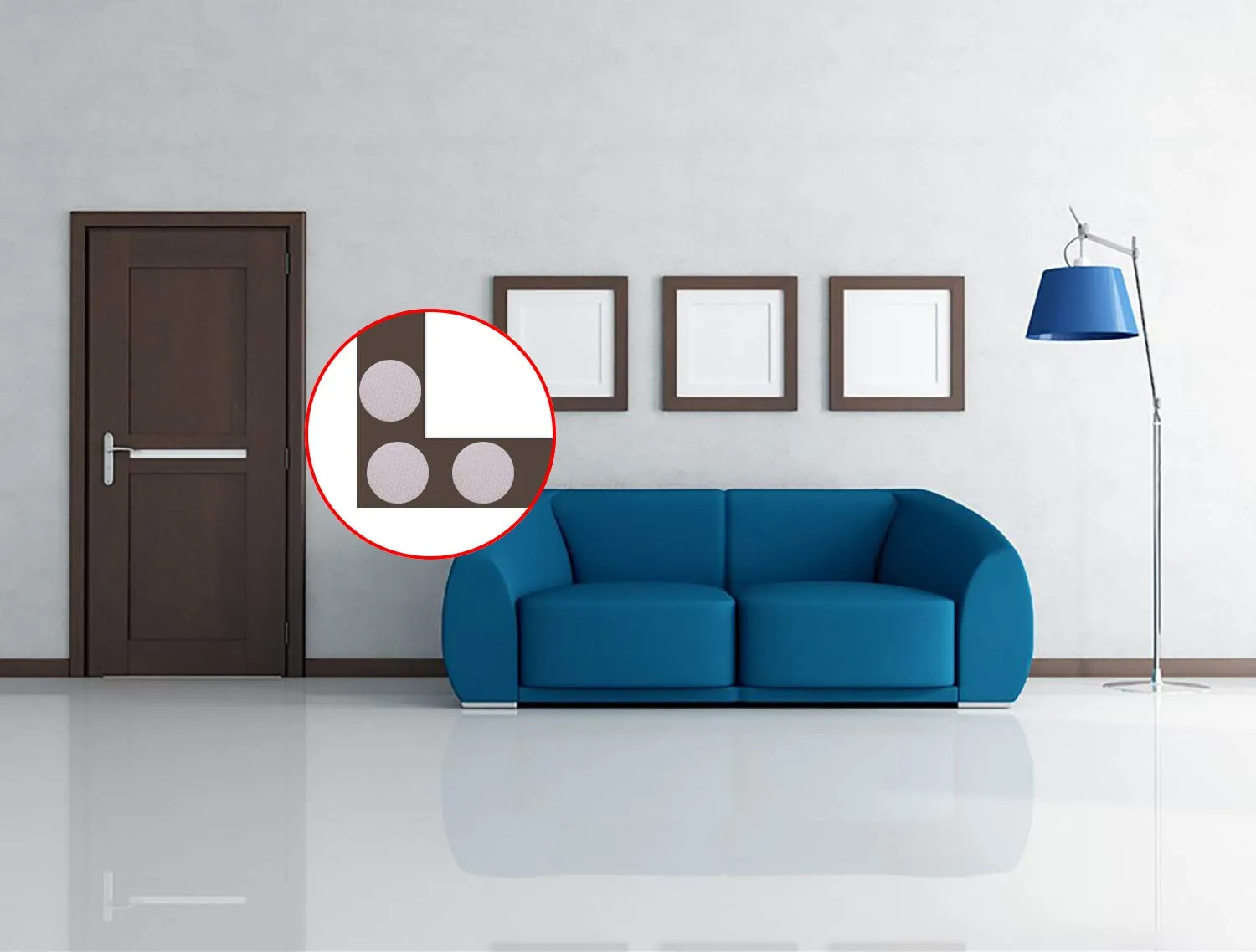 Small Hook and Loop Dots Self Adhesive Stickers Round Coins