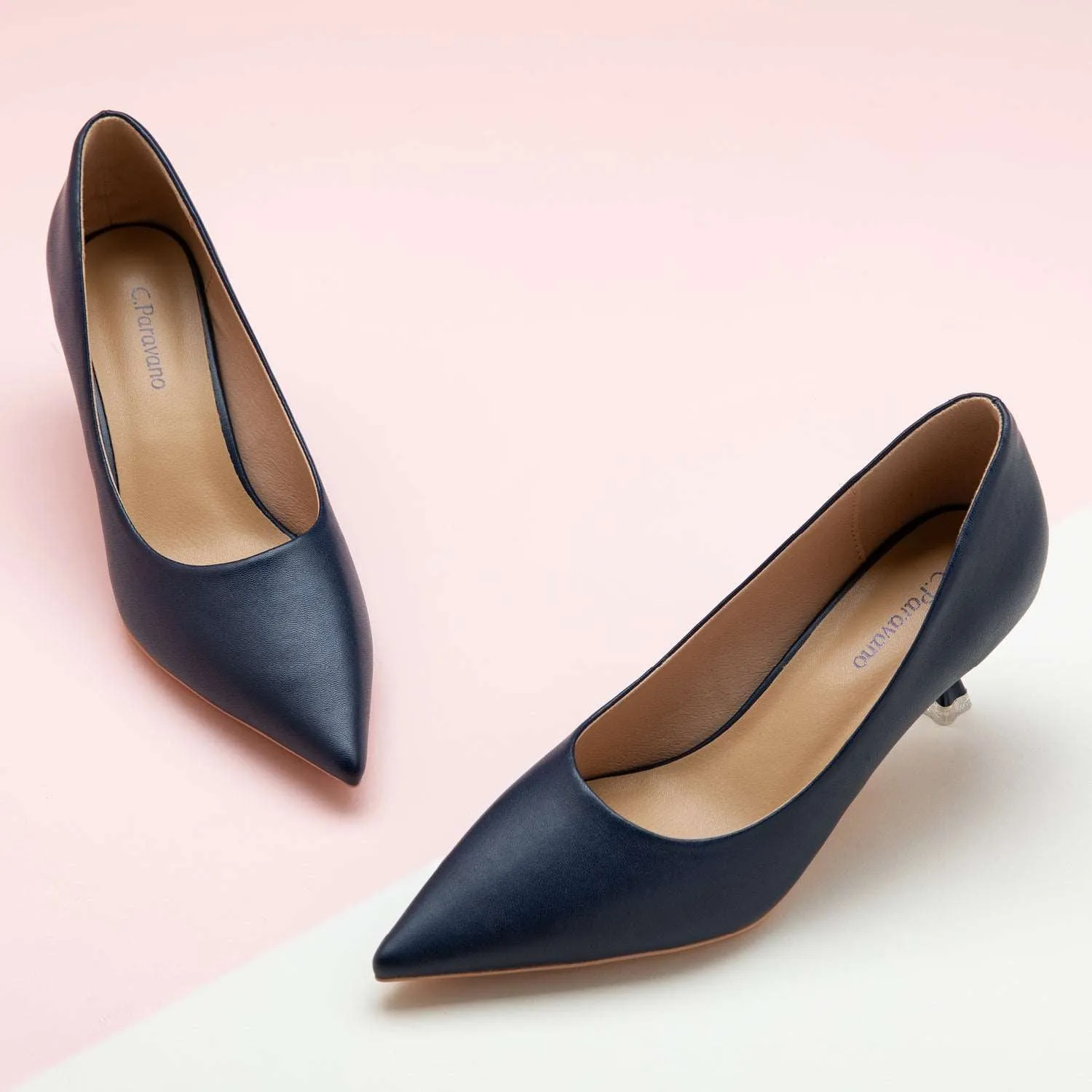Spiral Kitten Heel Pumps (Anna)