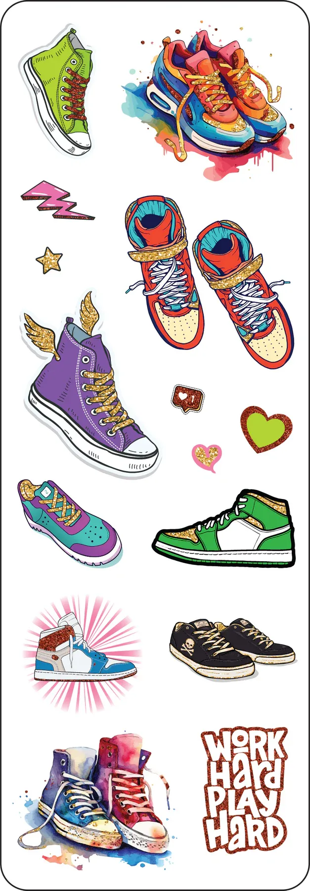 Sporty Shoes Sticker Set
