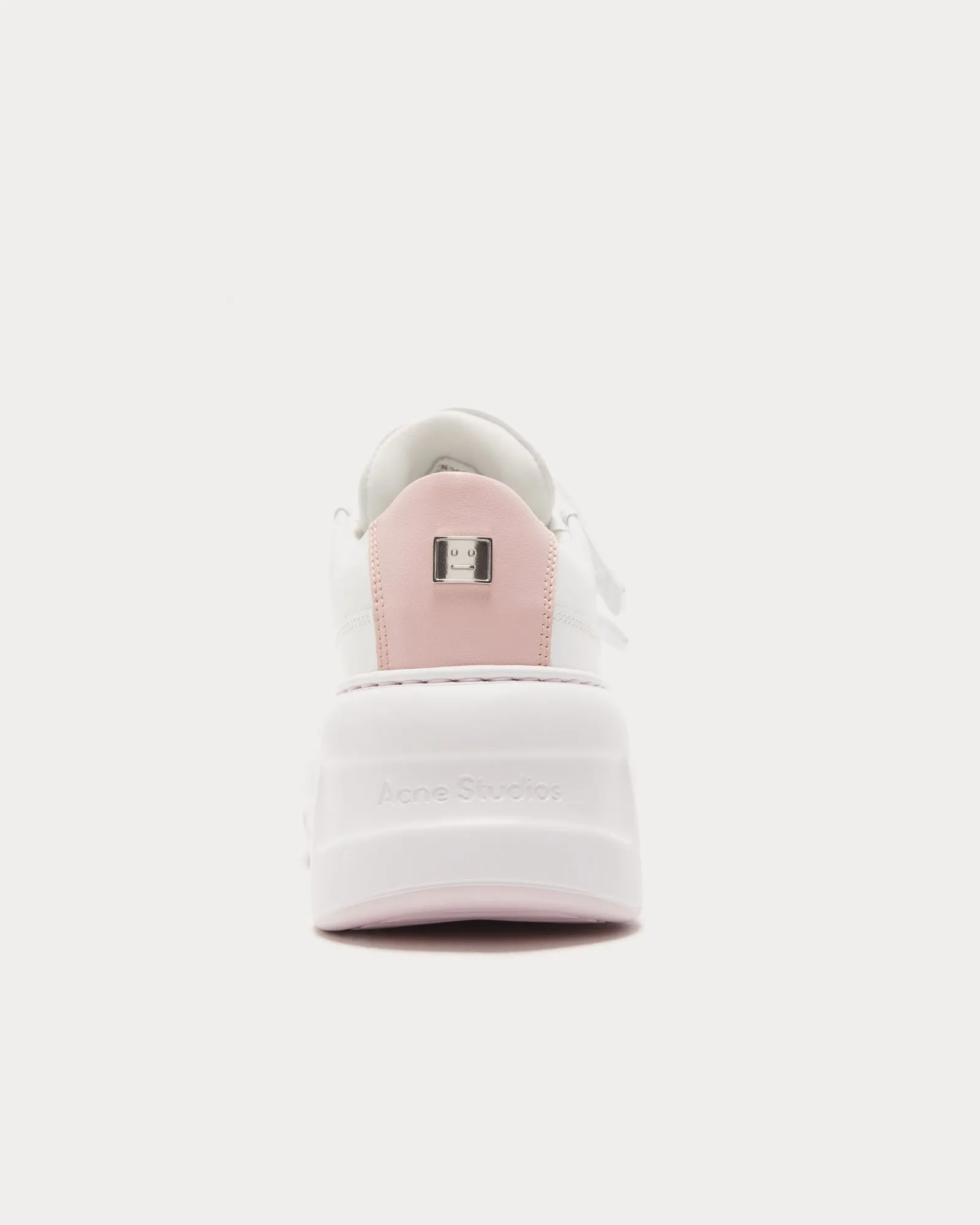 Steffey U Friend Raise Platform Velcro Strap Optic White / Pink Low Top Sneakers