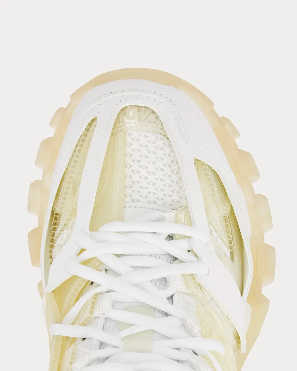 Track Clear Sole White Low Top Sneakers