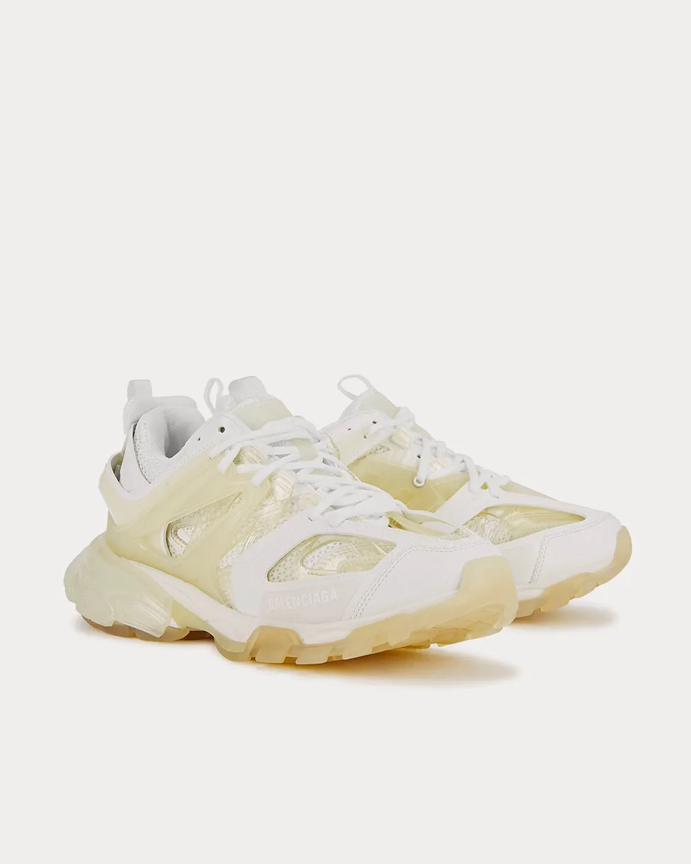 Track Clear Sole White Low Top Sneakers