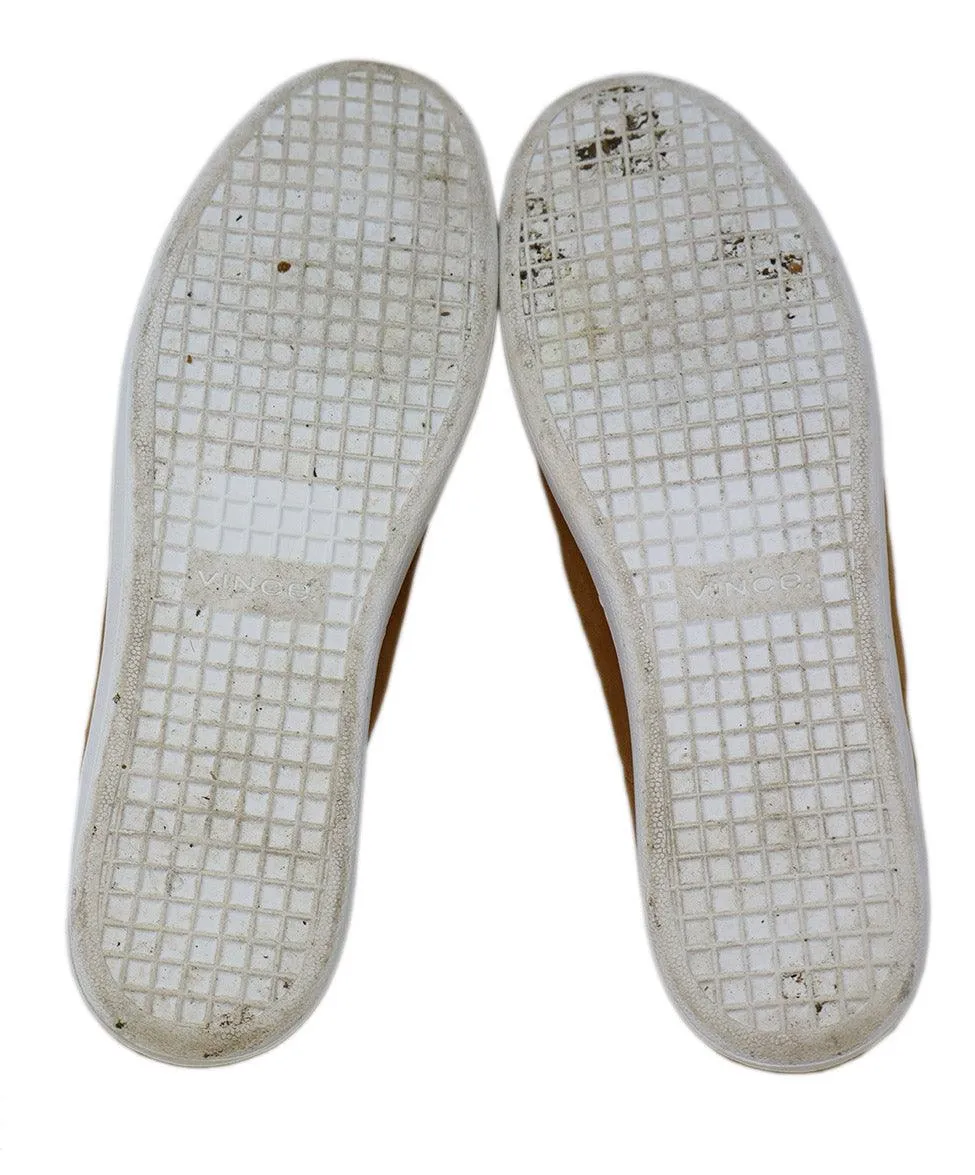 Vince Tan Suede & Shearling Sneakers sz 9.5
