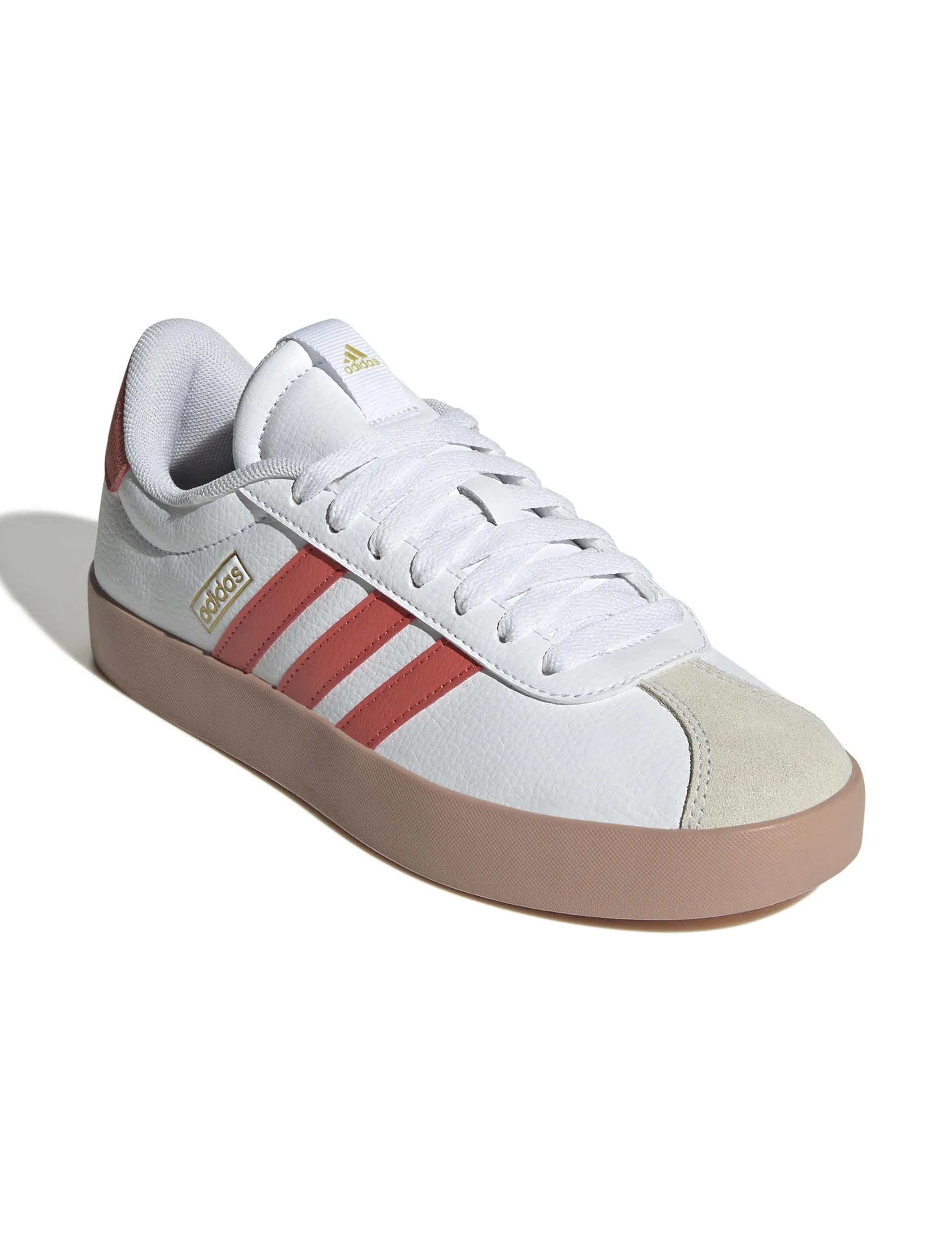 VL Court 3.0 Shoes - Cloud White/Preloved Scarlet/Gold Metallic