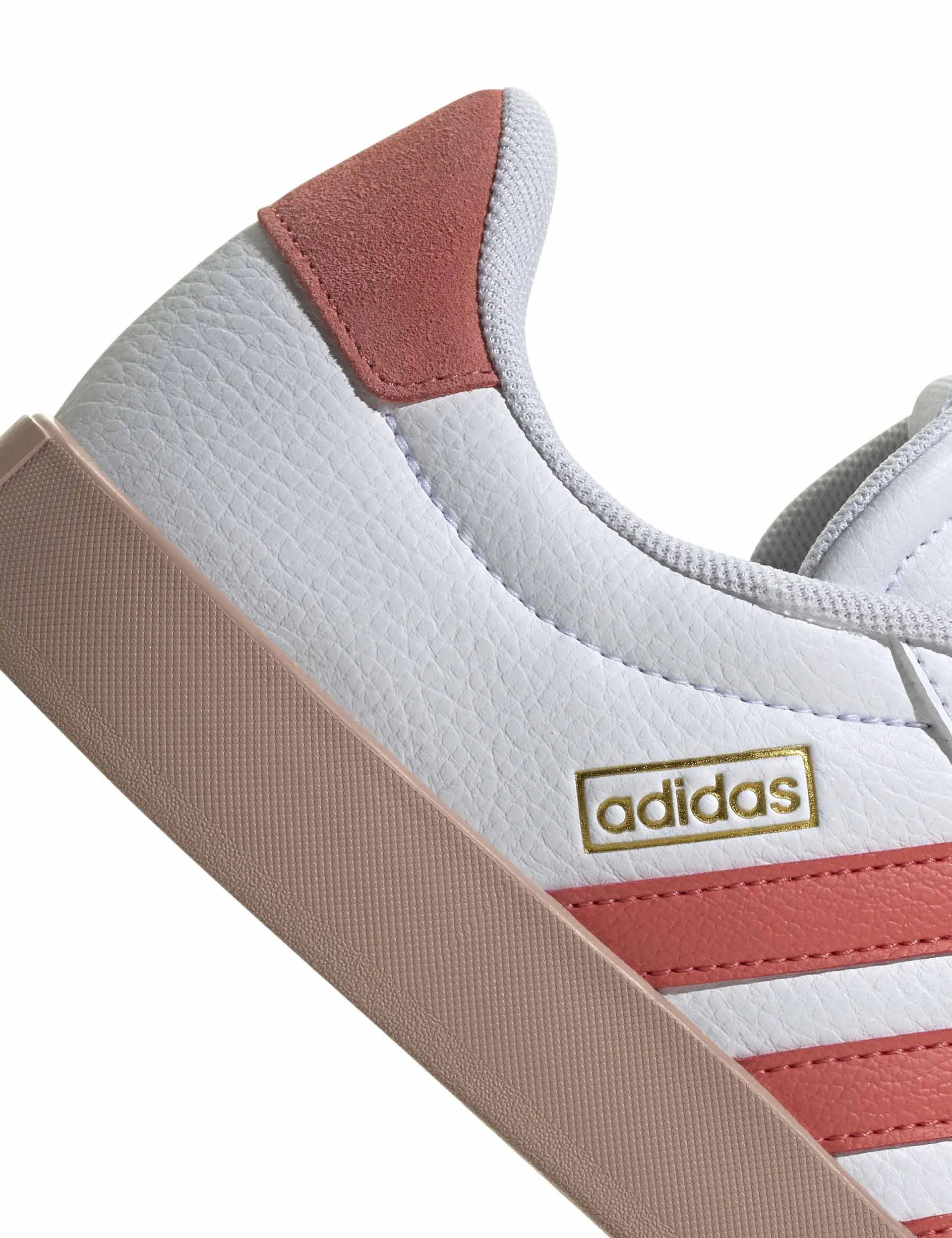 VL Court 3.0 Shoes - Cloud White/Preloved Scarlet/Gold Metallic