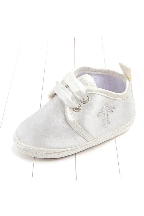 White Cross Baby Christening & Baptism Shoes