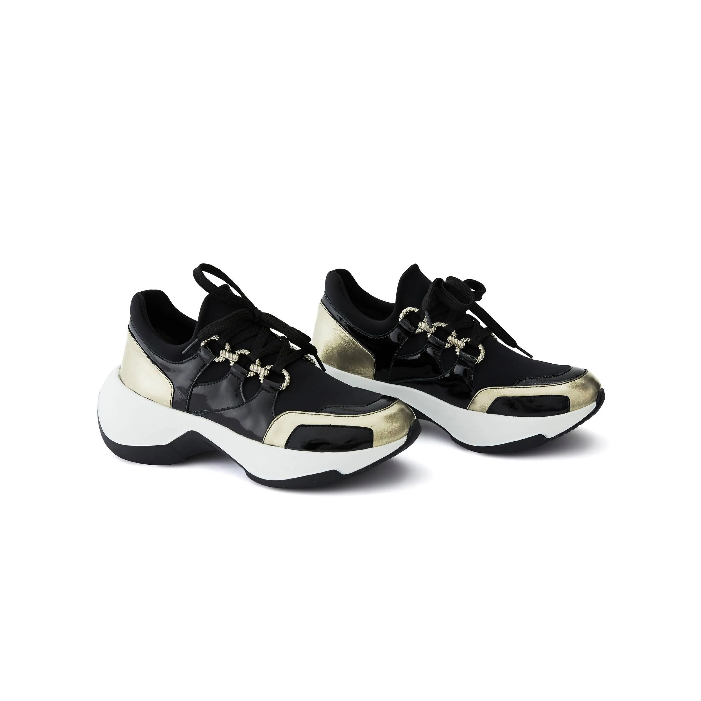 Women's Rugan Calf Leather Scuba Handmade Sneakers W5009